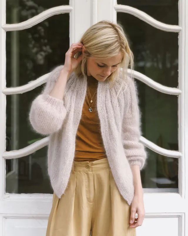 PetiteKnit Sunday Cardigan - Mohair Edition
